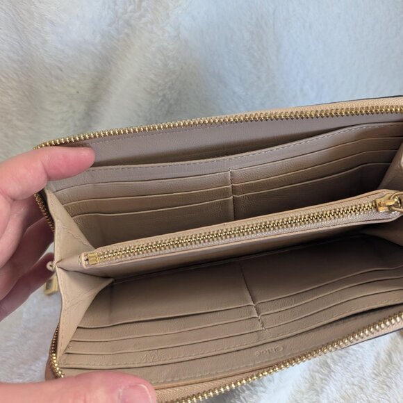 Authentic Chloe Two Toned Blue Continental Wallet with Chain Hook - Picture 11 of 15